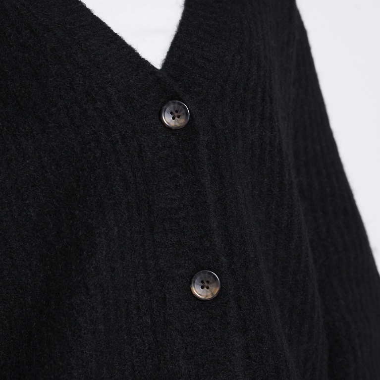 V-neck knit cardigan "Dorotea" Black